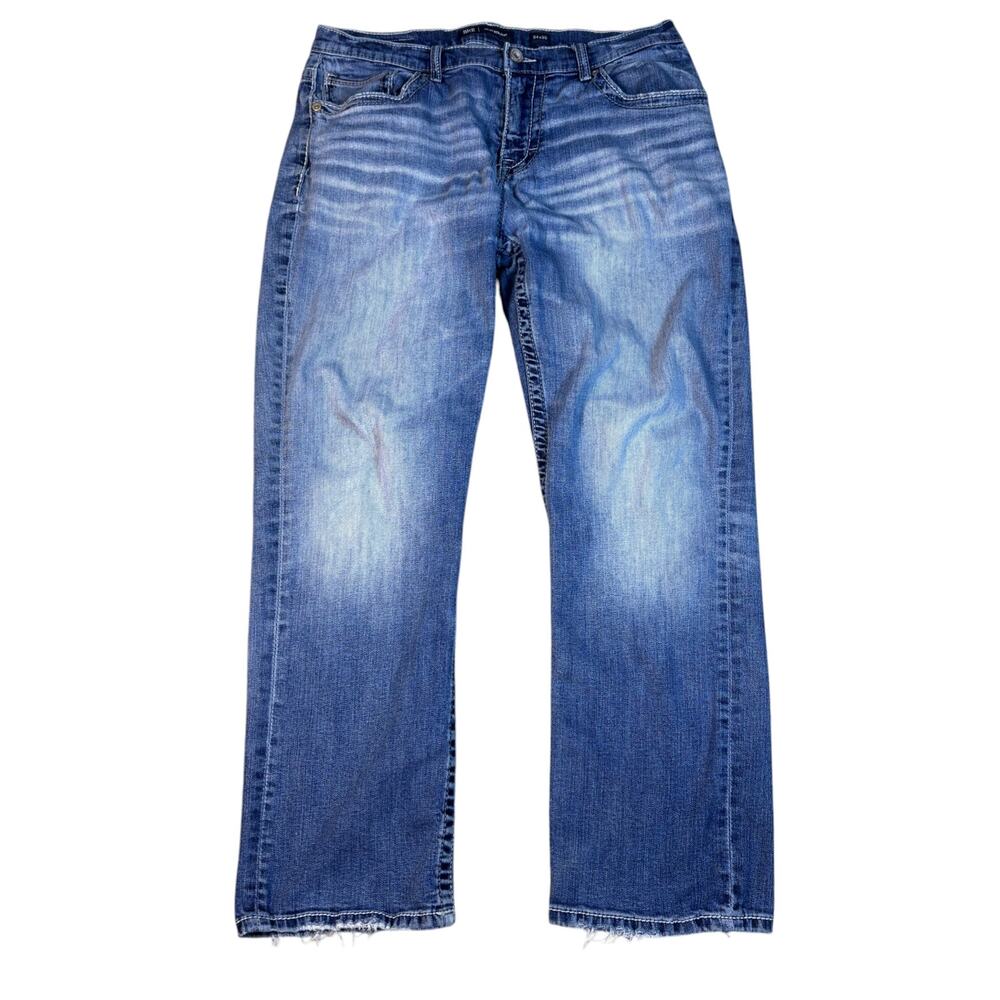 BKE jeans Tyler Straight 34x29 embroidered western stitched blue wash Buckle - Picture 3 of 7